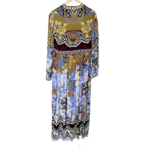 bandhani maxi dress Bandhani Print Kutchi Patchwork Gown in Faux Georgette Full